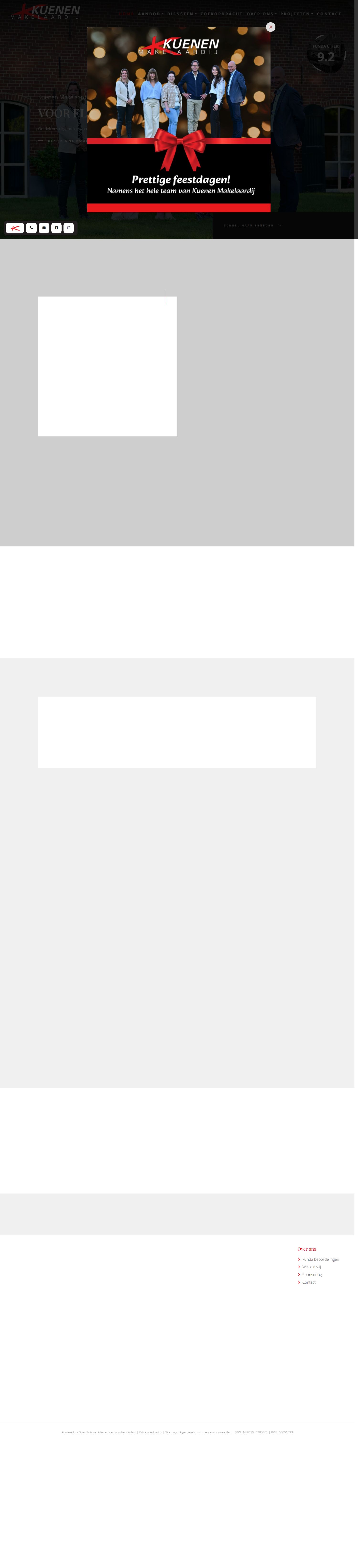 Screenshot der Website von www.kuenenmakelaardij.nl