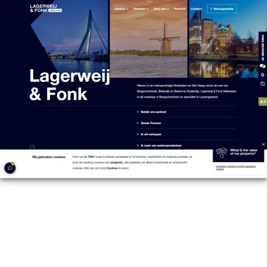 Screenshot van de website van www.lagerweij-fonk.nl