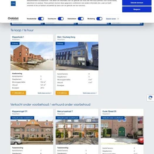 Screenshot van de website van www.lammakelaars.nl