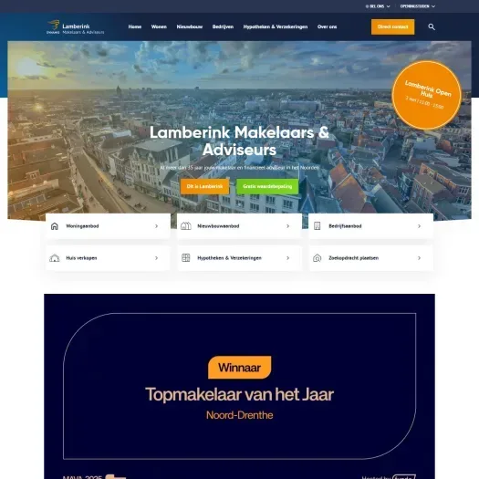 Screenshot der Website von lamberink.nl