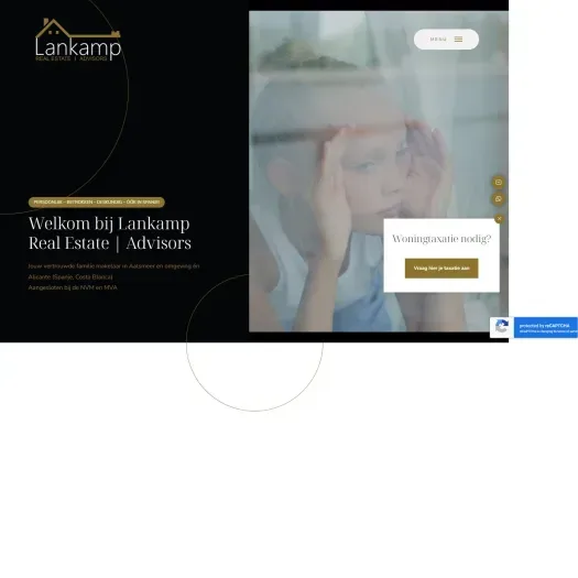 Screenshot van de website van www.lankamp-realestate.nl