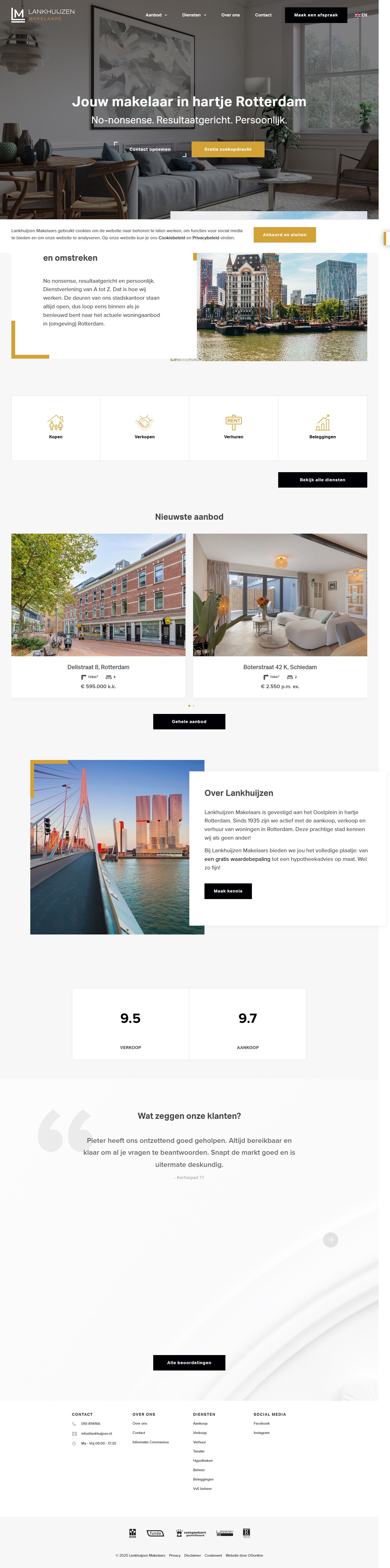 Screenshot der Website von www.lankhuijzen.nl