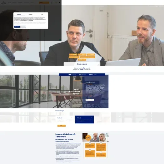 Screenshot of the website of www.lassoo.nl