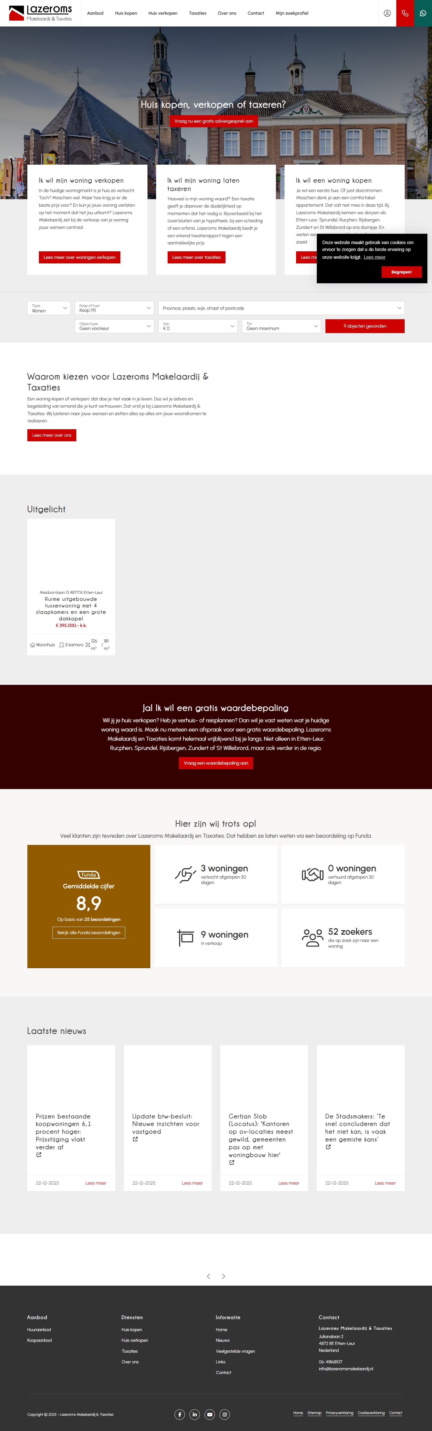 Kantoorfoto Lazeroms Makelaardij & Taxaties