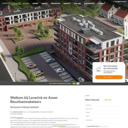 Capture d'écran du site web de www.leverink-assen.nl