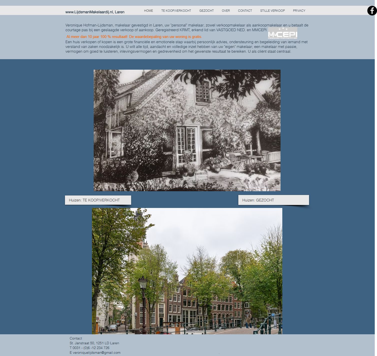 Screenshot of the website of www.lijdsmanmakelaardij.nl
