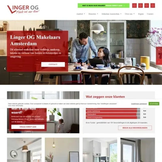 Screenshot van de website van www.lingerog.com