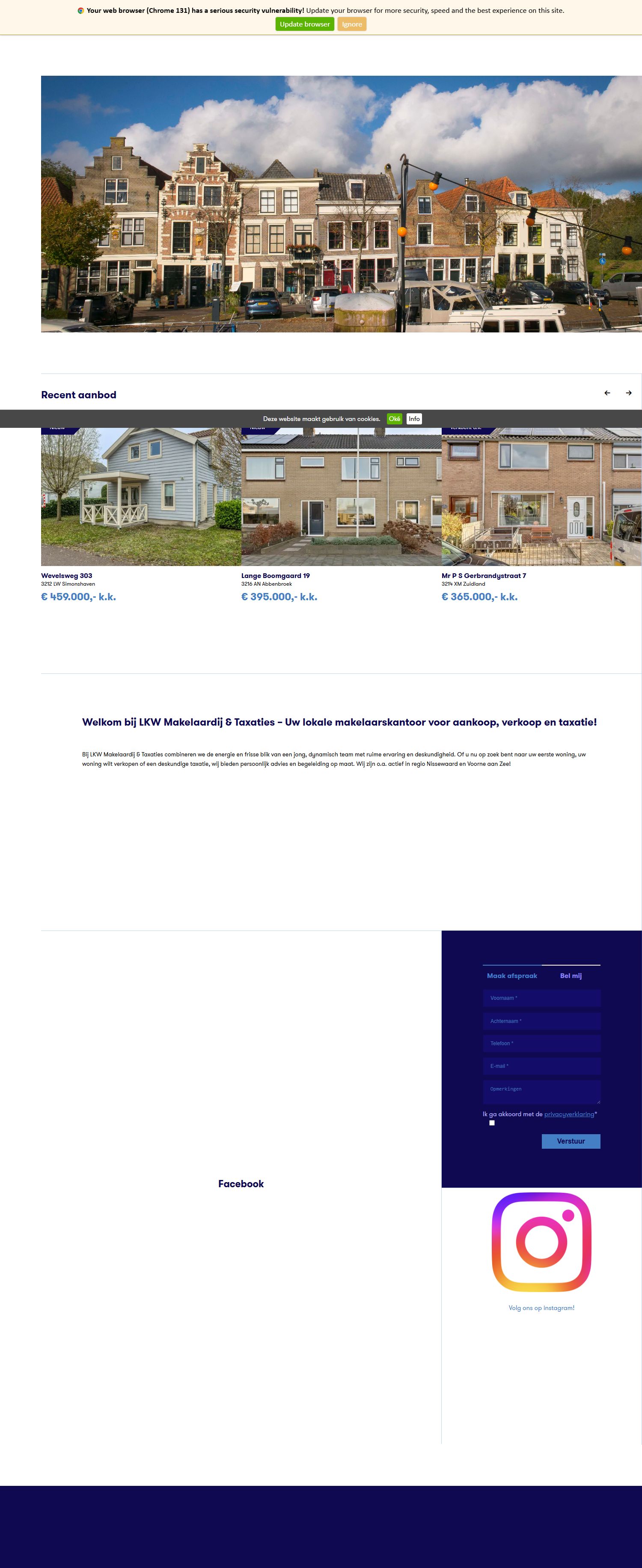 Screenshot der Website von lkwmakelaardij.nl