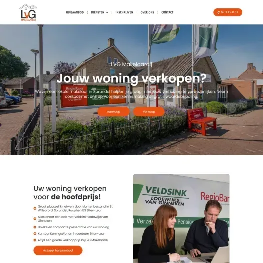 Screenshot van de website van www.lvgmakelaardij.nl