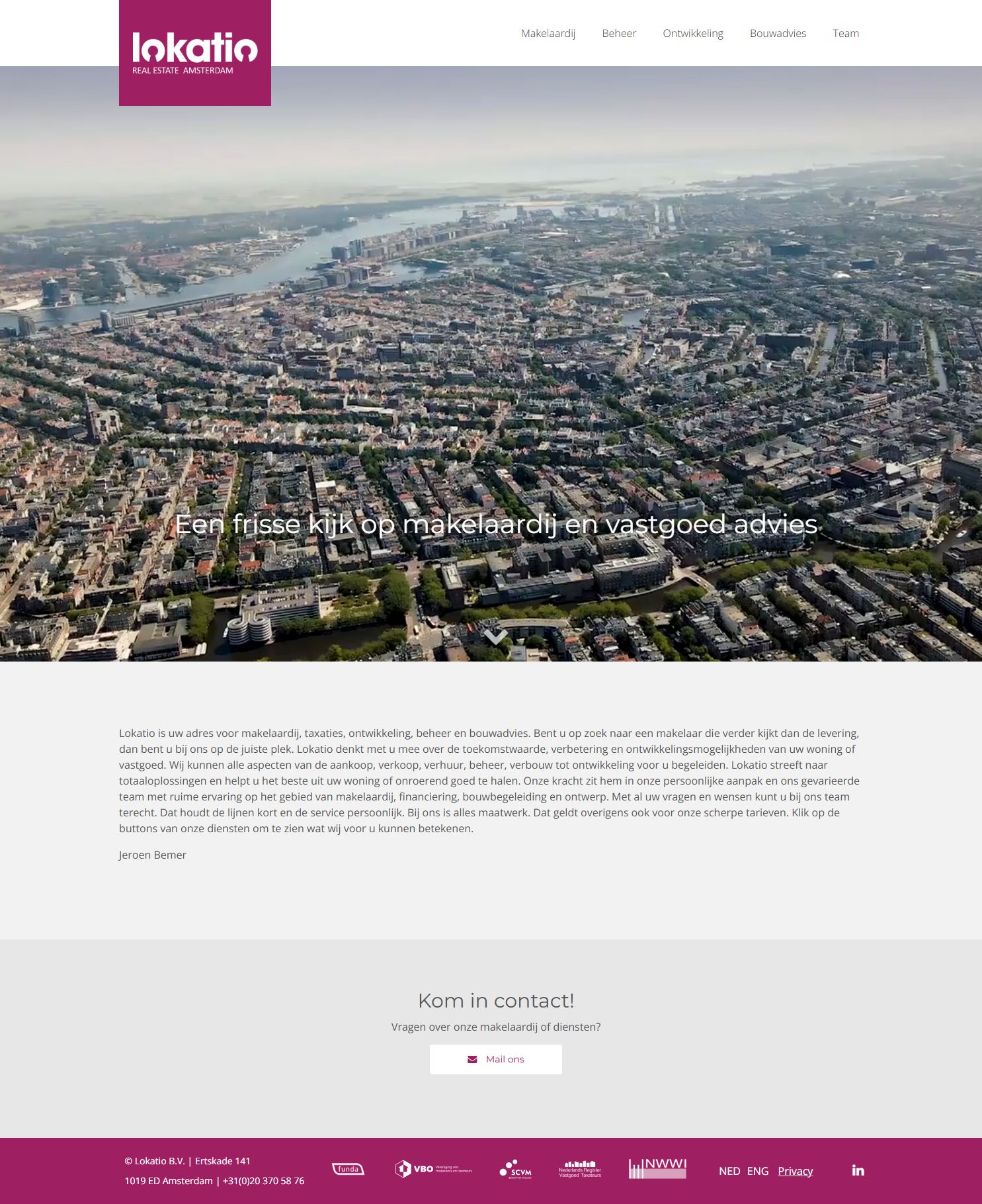 Office photo Lokatio Real Estate Amsterdam