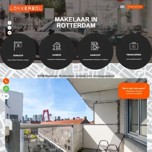 Screenshot van de website van www.lokkerbol.nl