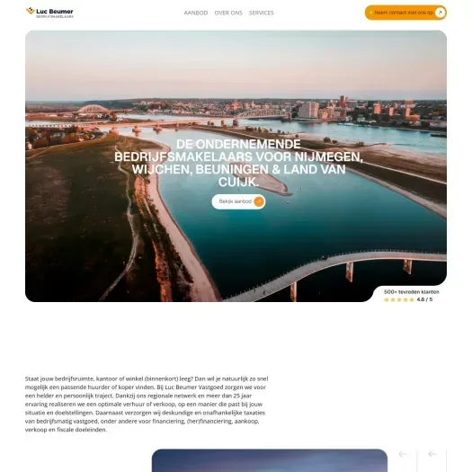 Screenshot of the website of www.lucbeumervastgoed.nl