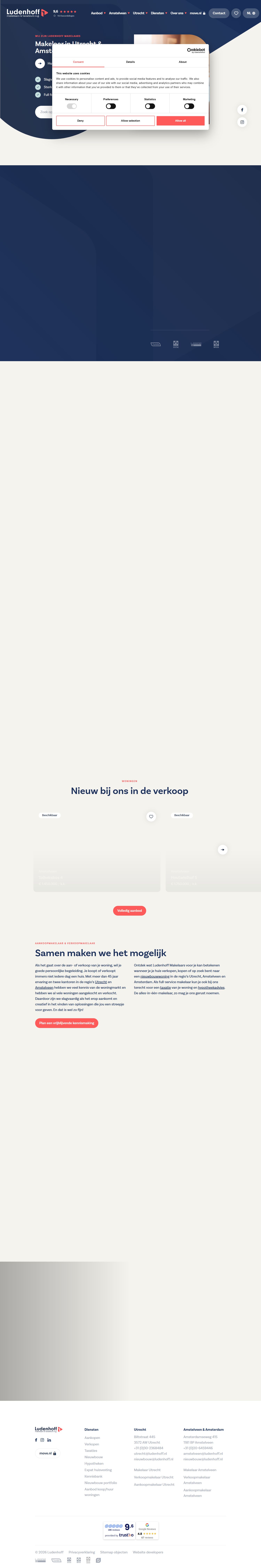 Screenshot of the website of www.ludenhoff.nl