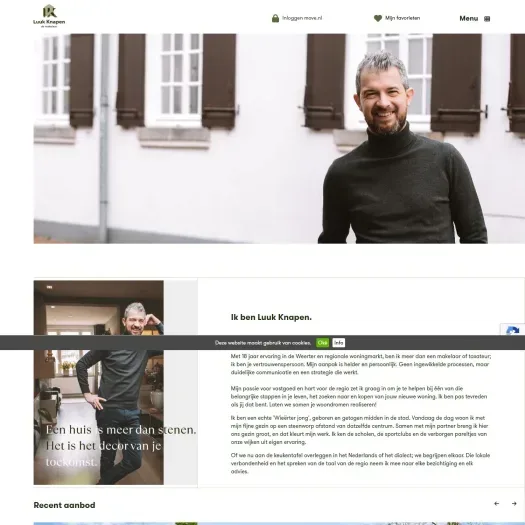 Capture d'écran du site web de www.luukdemakelaar.nl