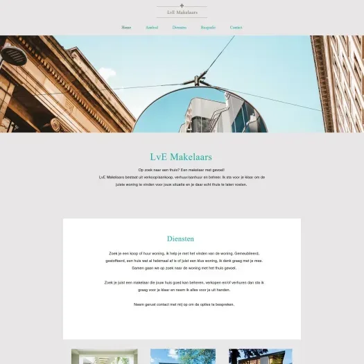 Screenshot der Website von www.lvemakelaars.nl