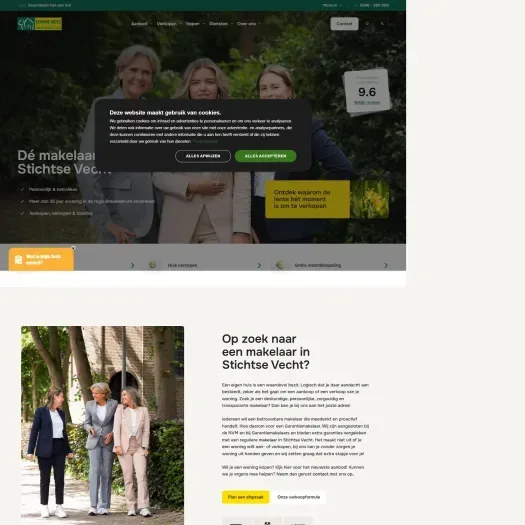 Screenshot van de website van www.lyannemetz.nl