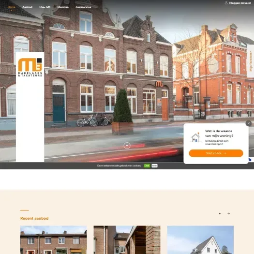 Screenshot der Website von www.m3makelaardij.nl