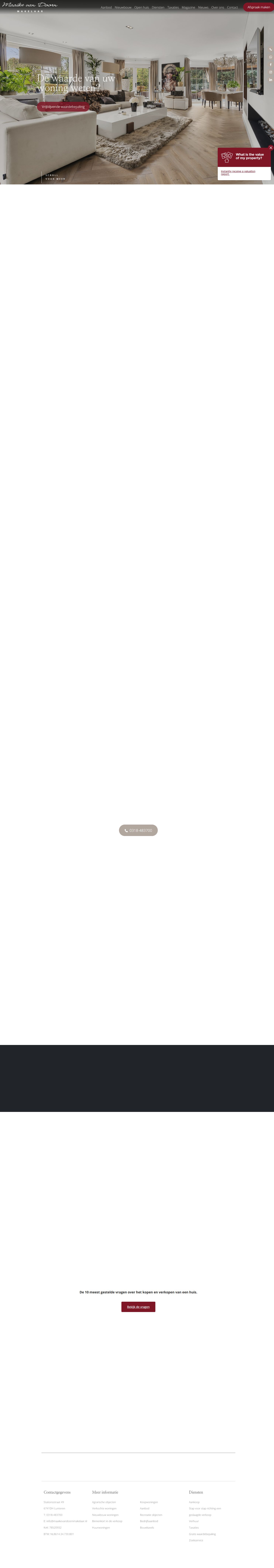 Screenshot der Website von www.maaikevandoornmakelaar.nl