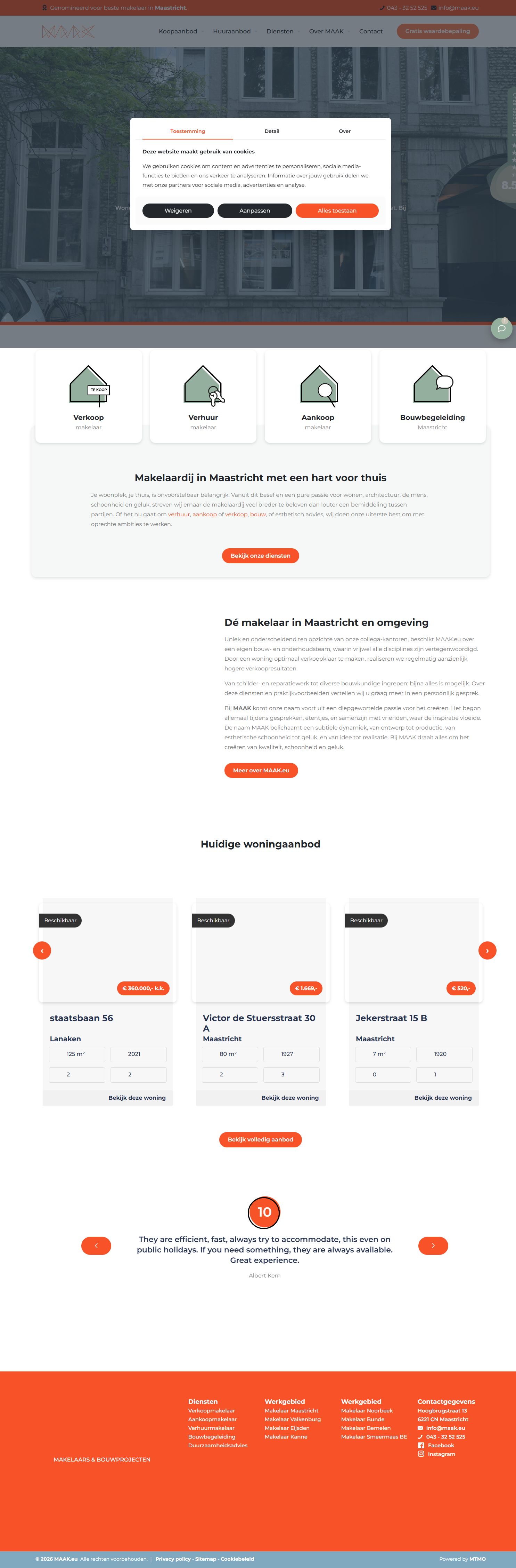 Capture d'écran du site web de www.maak.eu