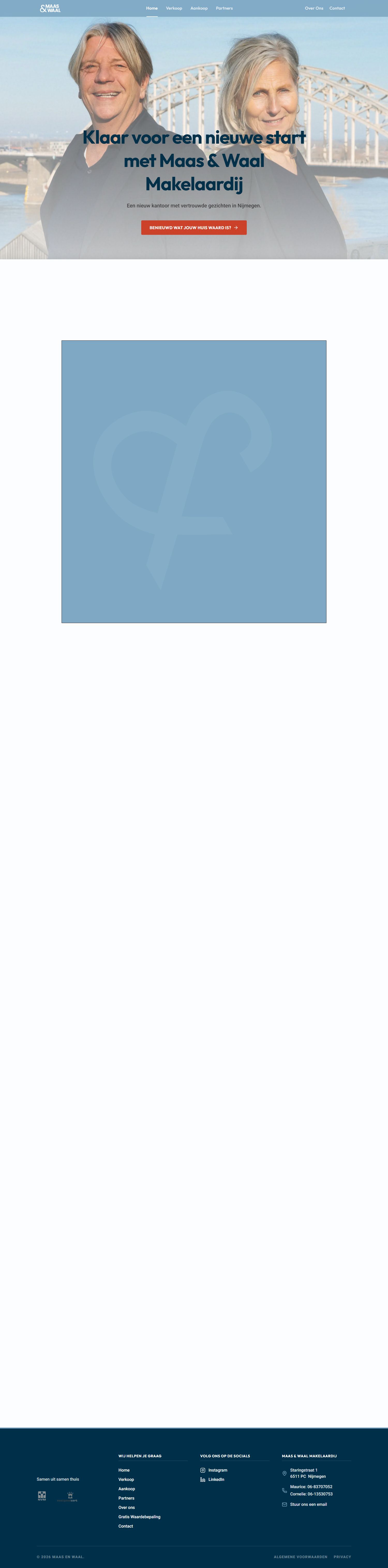 Screenshot of the website of www.maasenwaalmakelaardij.nl