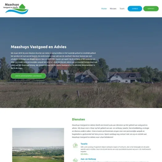 Capture d'écran du site web de www.maashuysbv.nl