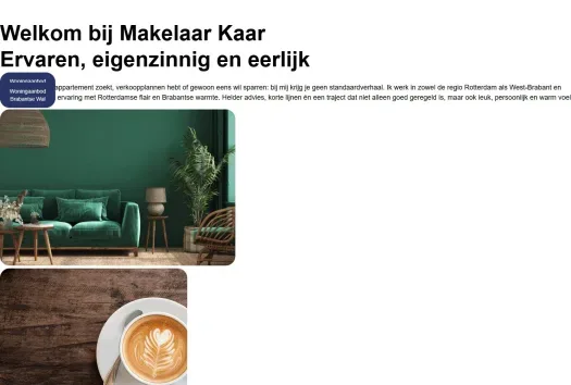 Screenshot der Website von www.makelaarkaar.nl