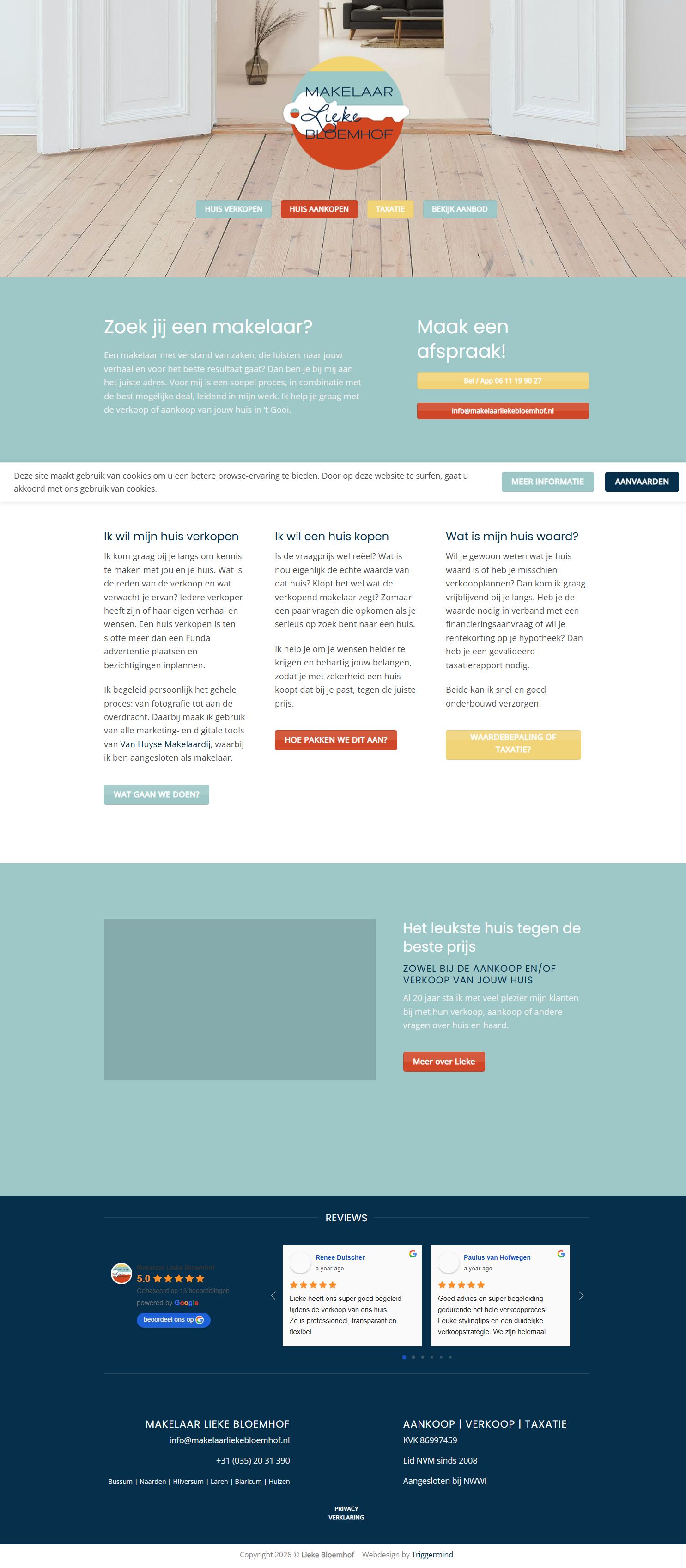 Capture d'écran du site web de www.makelaarliekebloemhof.nl