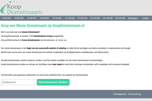 Screenshot van de website van www.janssenjanssen.nl