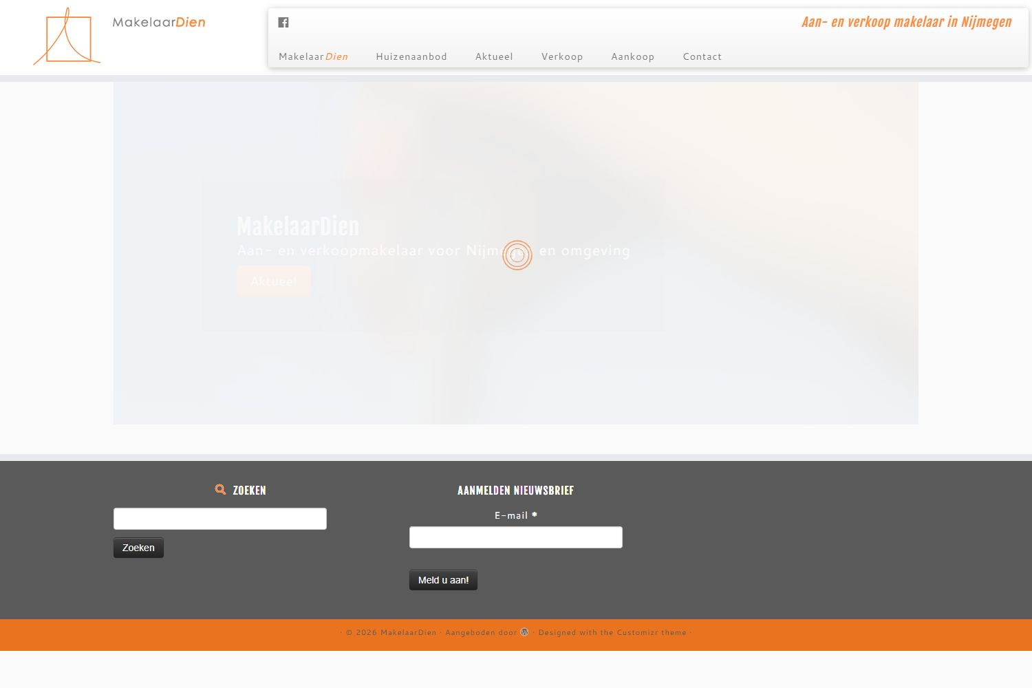 Screenshot der Website von www.makelaardien.nl