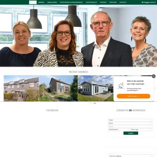 Screenshot van de website van www.aartvandenbor.nl