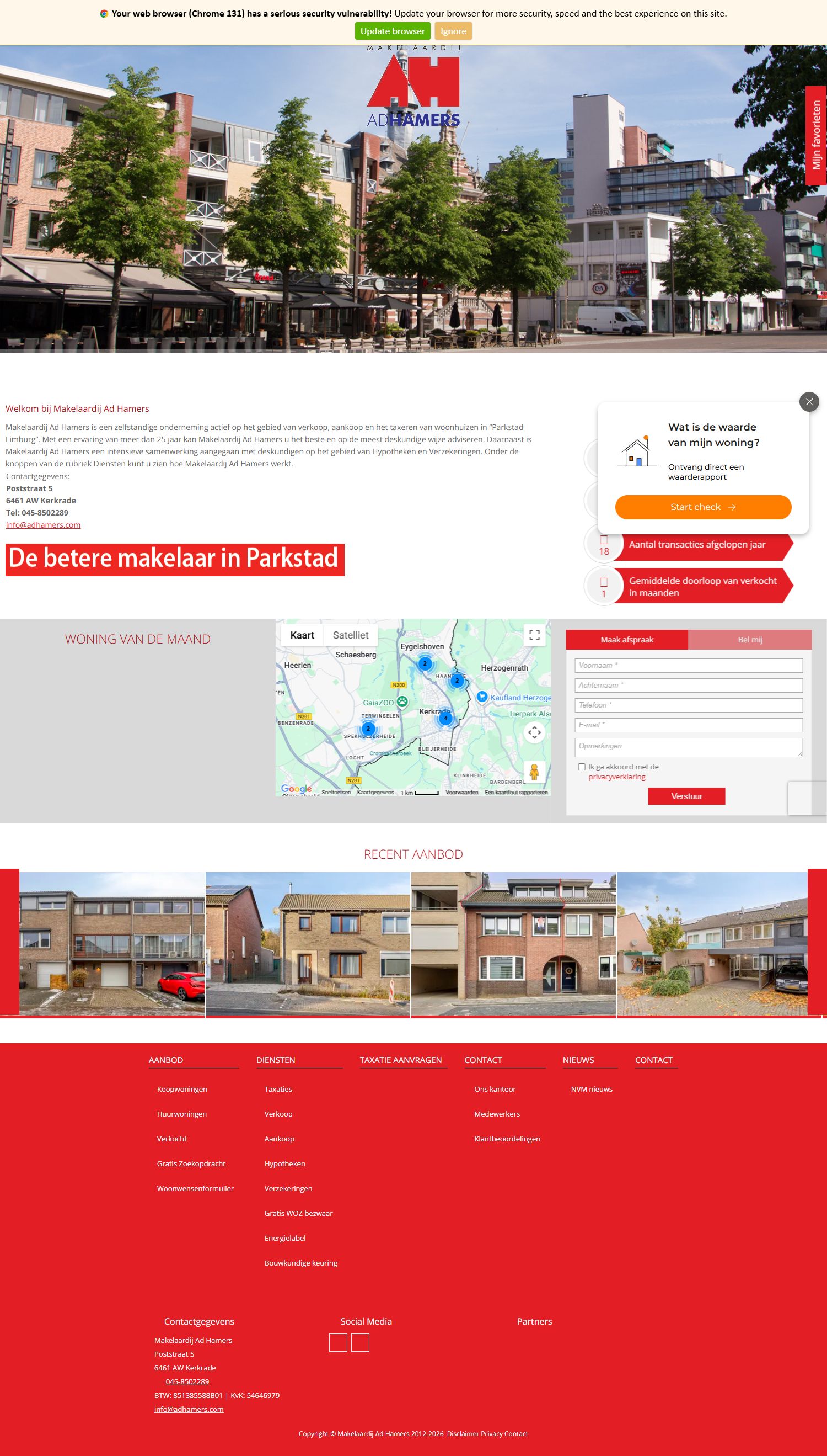 Capture d'écran du site web de www.adhamers.com