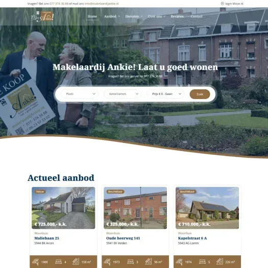 Capture d'écran du site web de www.makelaardijankie.nl