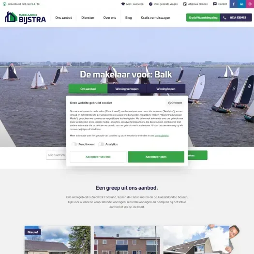 Capture d'écran du site web de www.bijstra.nl