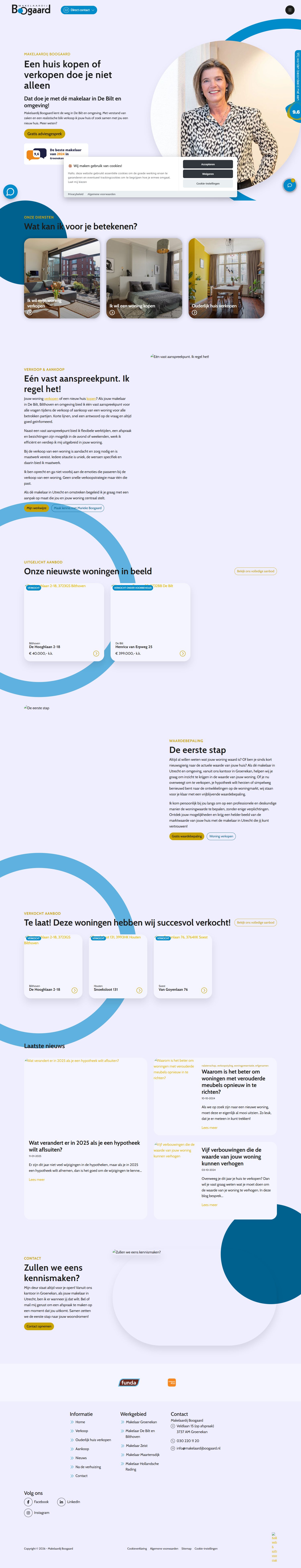 Capture d'écran du site web de www.makelaardijboogaard.nl