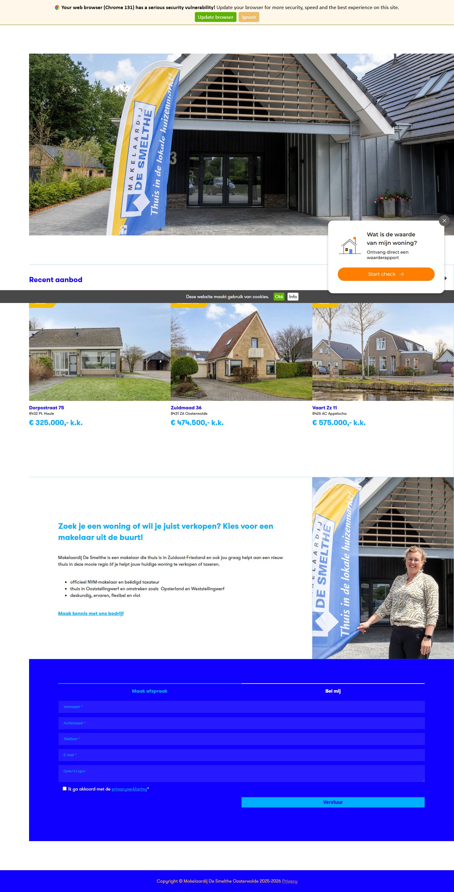 Screenshot der Website von www.desmelthe.nl