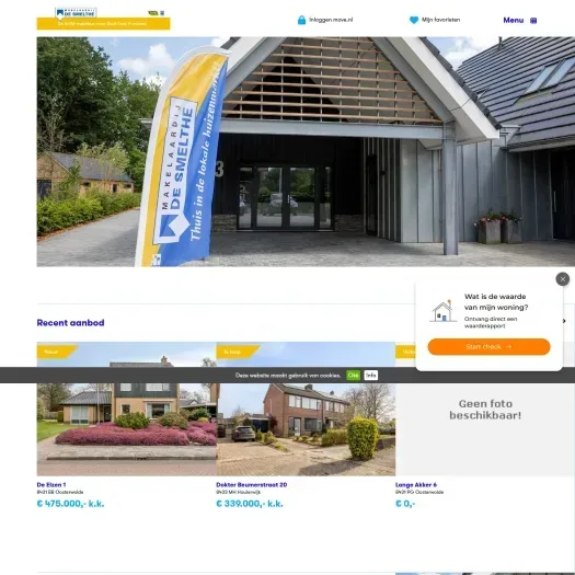 Screenshot van de website van www.desmelthe.nl