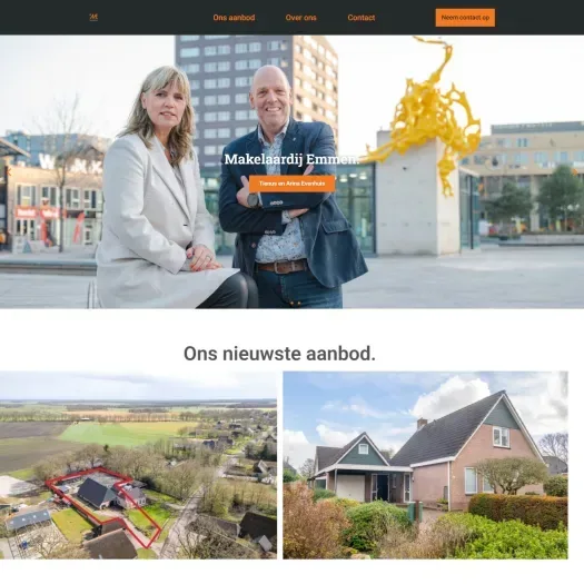 Screenshot of the website of www.makelaardijemmen.nl