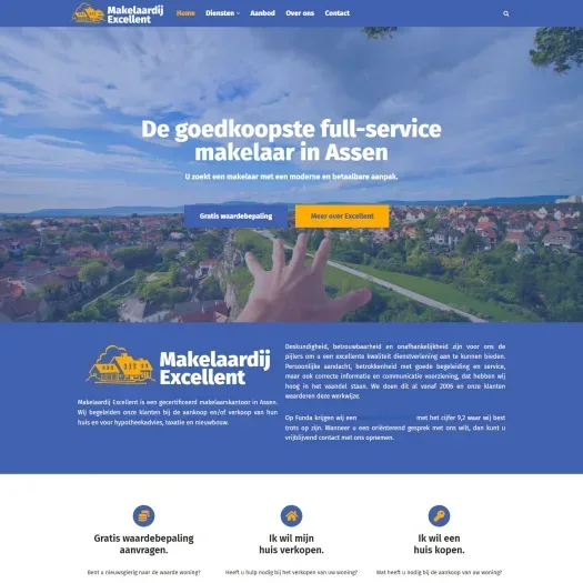 Capture d'écran du site web de www.makelaardijexcellent.nl