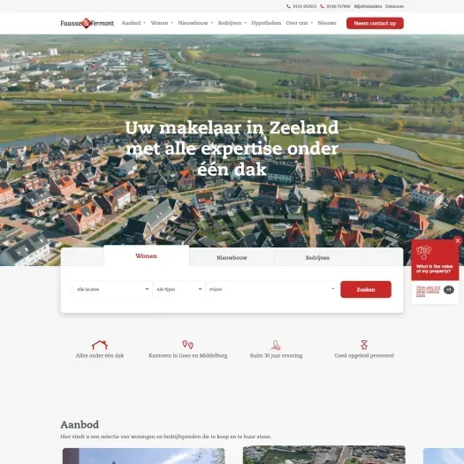 Capture d'écran du site web de www.faasse-fermont.nl