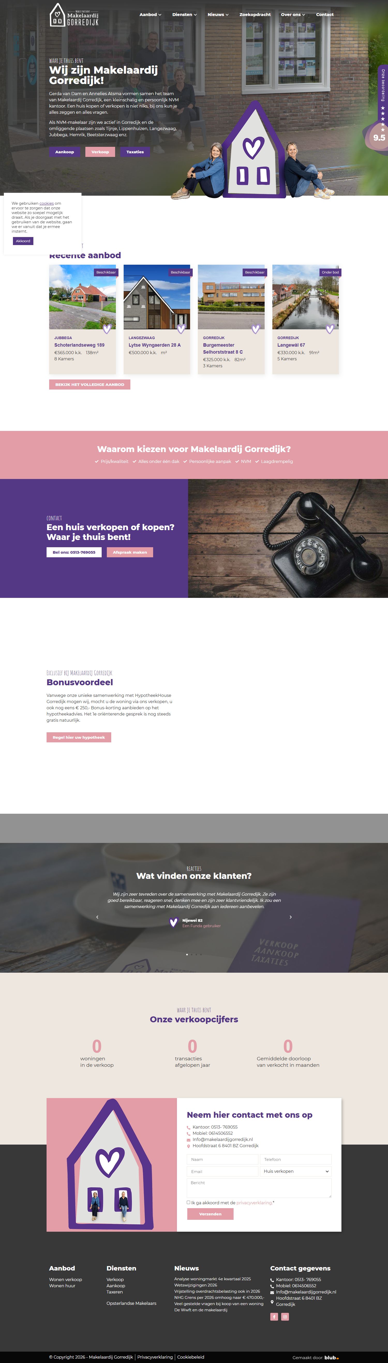 Screenshot der Website von www.makelaardijgorredijk.nl