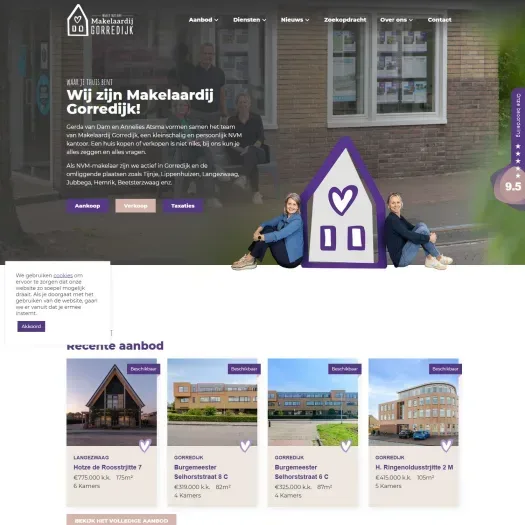 Screenshot der Website von www.makelaardijgorredijk.nl