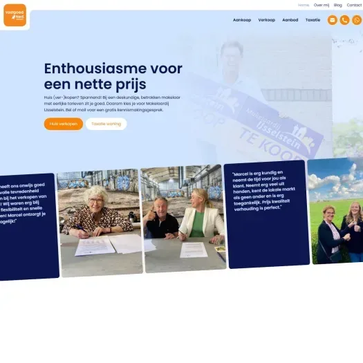 Screenshot of the website of www.makelaardij-ijsselstein.nl