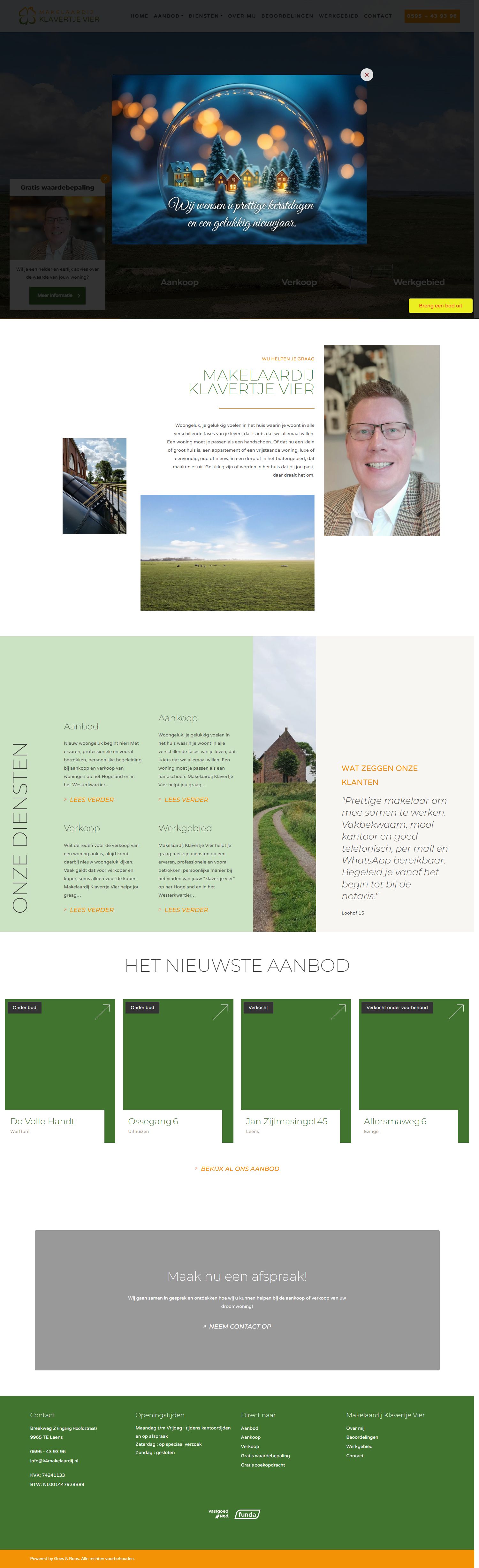 Capture d'écran du site web de www.k4makelaardij.nl