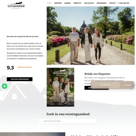 Screenshot der Website von www.luckerhof.nl