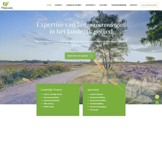 Capture d'écran du site web de www.makelaardijmeeuwis.nl