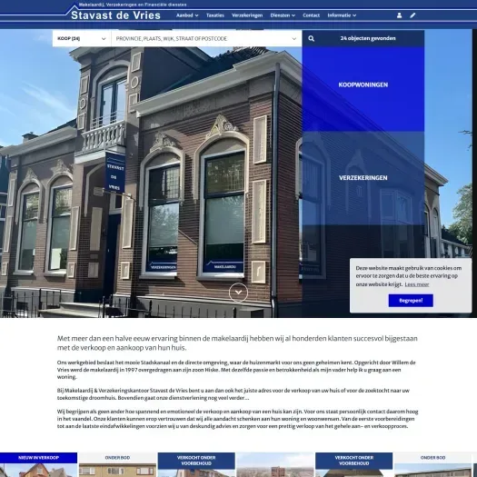 Screenshot van de website van www.stavastdevries.nl