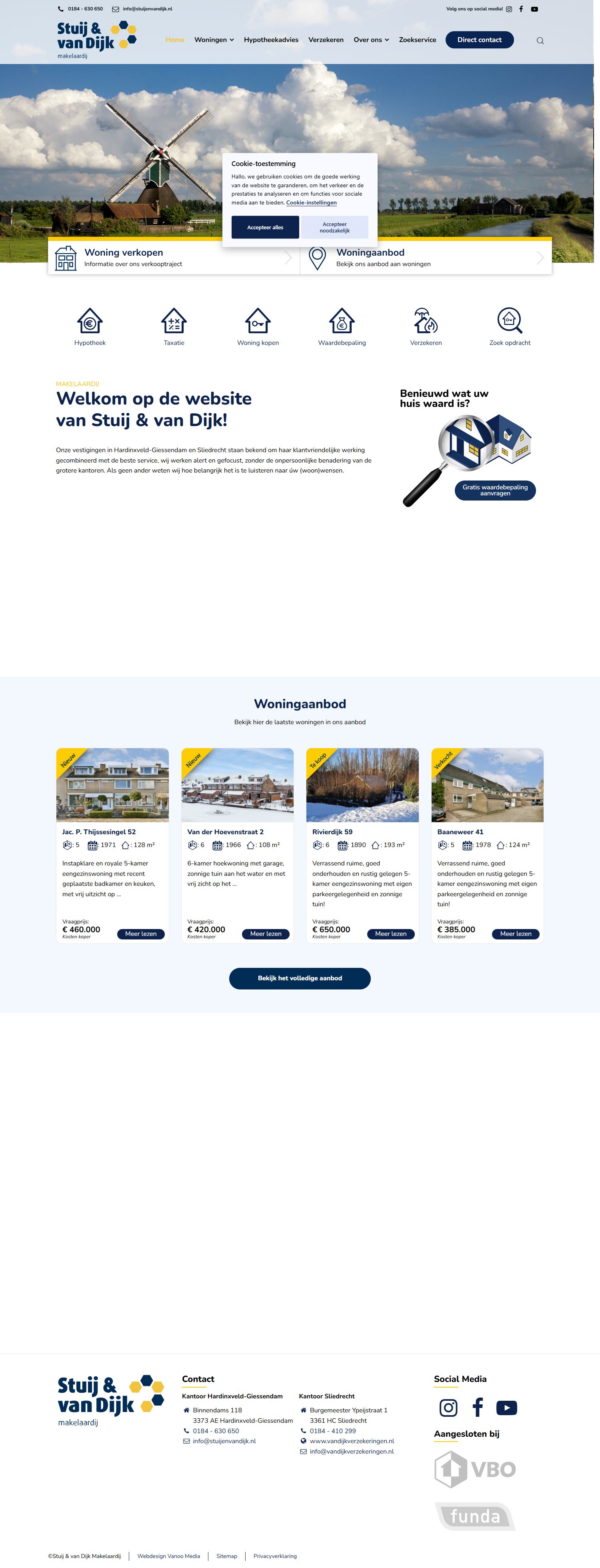 Screenshot van de website van www.stuijenvandijk.nl