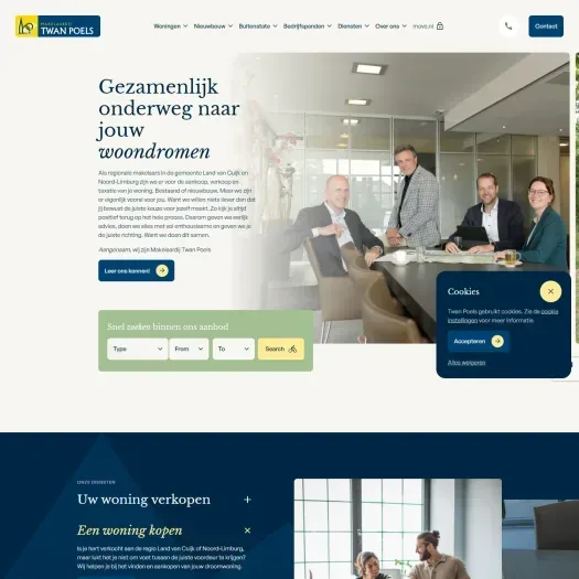 Screenshot van de website van www.twanpoels.nl