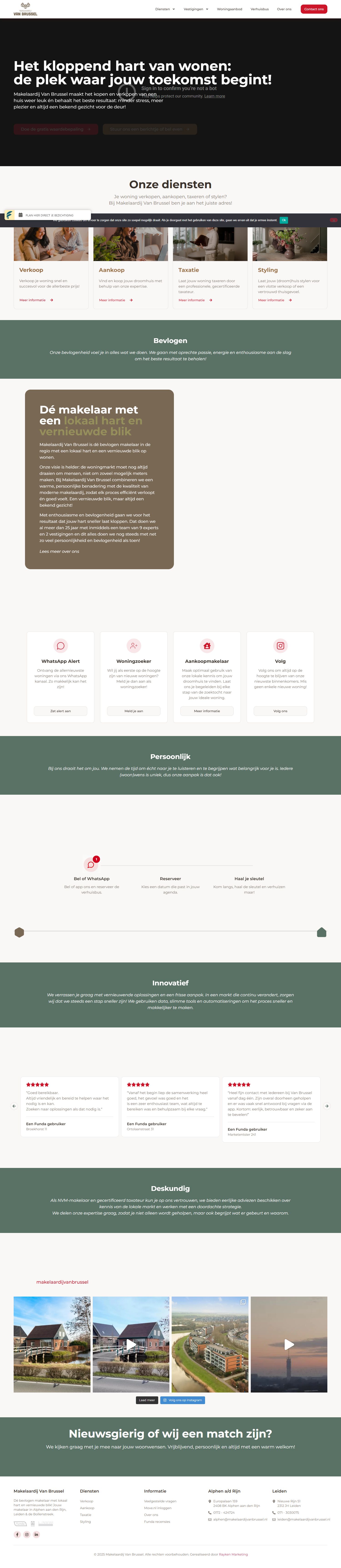 Screenshot der Website von www.makelaardijvanbrussel.nl