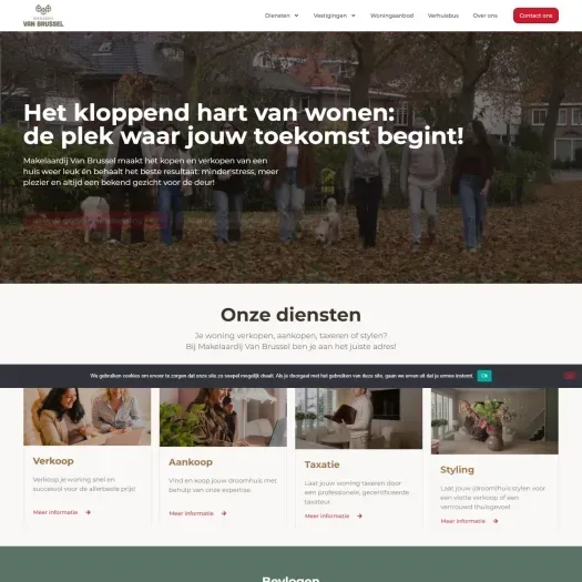 Screenshot of the website of www.makelaardijvanbrussel.nl